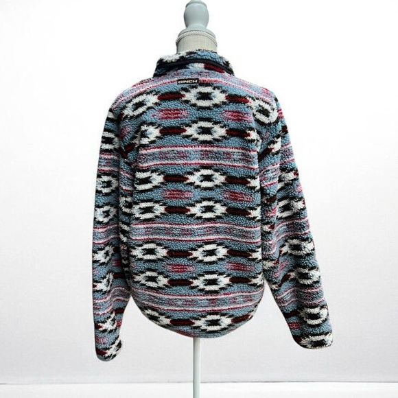 🌻CINCH Western Aztec Fleece Pullover |  Women’s Size Small - Picture 6 of 10